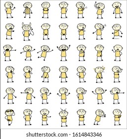Thief - Set of Various Comic Concepts Vector illustrations