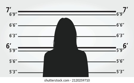 Thief silhouette mugshot. vector illustration