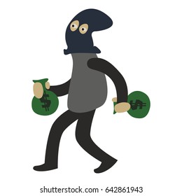 Thief stealing money