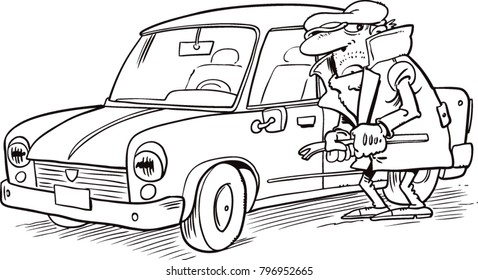 Thief steals car