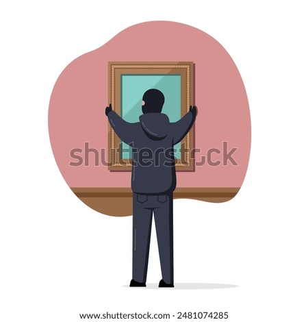 A thief steals a picture