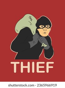 The Thief. vector art style