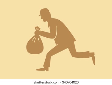Thief vector icon 