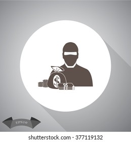 Thief vector icon