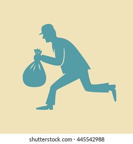 Thief vector icon