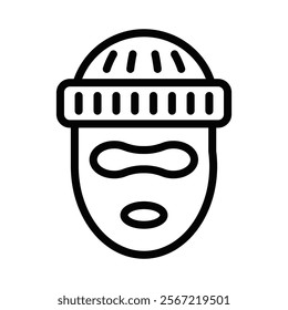 Thief vector icon in outline design. Editable stroke.