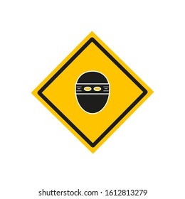 thief vector icon with simple shapes