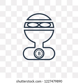 Thief vector outline icon isolated on transparent background, high quality linear Thief transparency concept can be used web and mobile