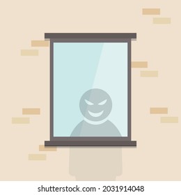 thief watch home window illustration