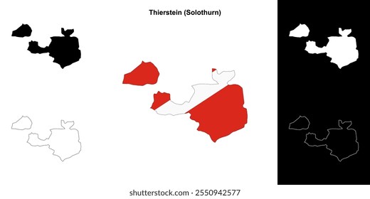 Thierstein blank outline map set