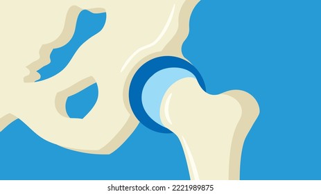 Thigh Bone On Blue Background