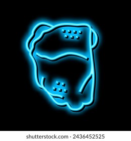 thigh bone-in chicken neon light sign vector. thigh bone-in chicken illustration
