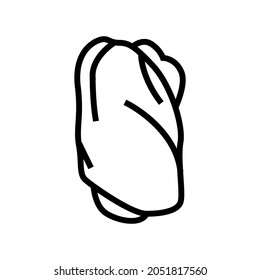 thigh boneless chicken line icon vector. thigh boneless chicken sign. isolated contour symbol black illustration