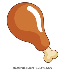 thigh chicken meat icon vector illustration design