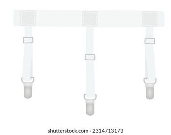 Thigh garter leg suspender. vector illustration