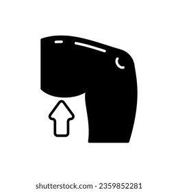 Icono de muslo en vector. Ilustración