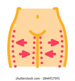 thigh lifting icon vector. thigh lifting sign. color symbol illustration