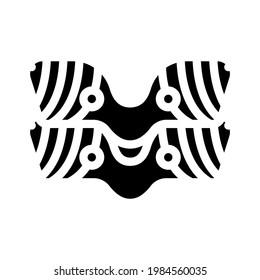 thighs ems training glyph icon vector. thighs ems training sign. isolated contour symbol black illustration