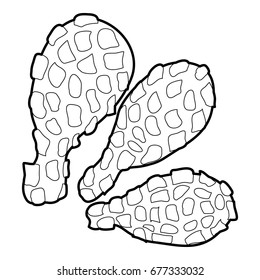 Thighs icon. Outline illustration of thighs vector icon for web design