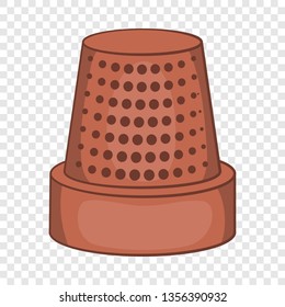 Thimble icon in cartoon style isolated on background for any web design 