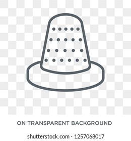 Thimble icon. Thimble design concept from  collection. Simple element vector illustration on transparent background.