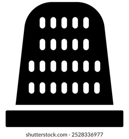 Icono de dedal con estilo de glifo