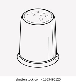 Thimble icon line element. Vector illustration of thimble icon line isolated on clean background for your web mobile app logo design.