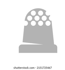 thimble icon on white background, vector illustration
