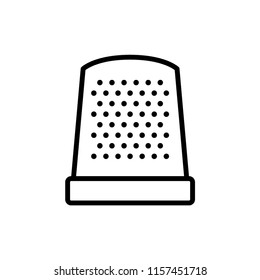 Thimble Icon Outline Vector
