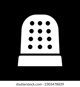 Thimble icon. Protective metal thimble for sewing. Vector Illustration