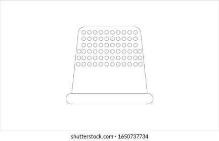 Thimble icon for sewing and protection
