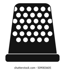Thimble icon. Simple illustration of thimble vector icon for web