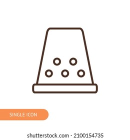 Thimble icon for web design, menu, app, poster, ads, postcard and magazine