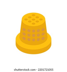 Thimble isometric icon. vector illustration