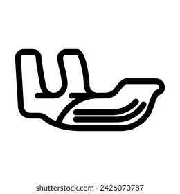 thimble ring embroidery hobby line icon vector. thimble ring embroidery hobby sign. isolated contour symbol black illustration