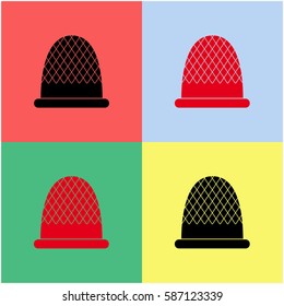 Thimble vector  icon.