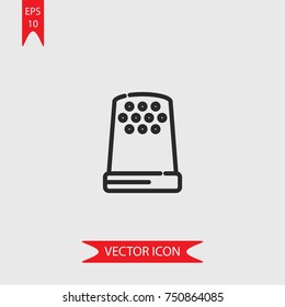 Thimble vector icon, illustration symbol