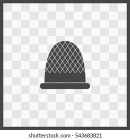 Thimble vector icon. Isolated illustration. Business picture.