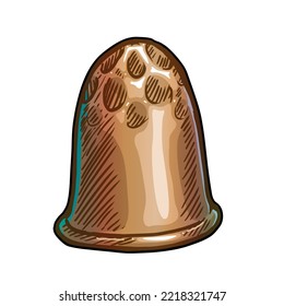 Thimble vector illustration on white background