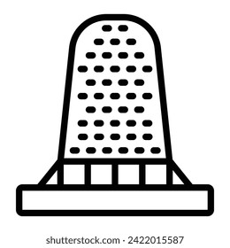 Thimble Vector Line Icon Design