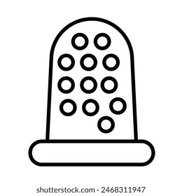 Thimble Vector Line Icon Design