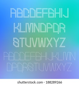 Thin alphabet design vector eps10