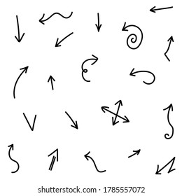 Thin Arrow Set Vector Illustration
