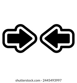 Dünner Pfeil Vektorgrafik Symbol Abbildung
