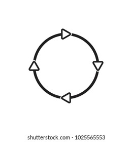 thin arrows in circle logo