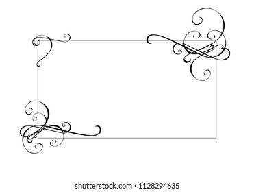 Thin asymmetric ornament frame.