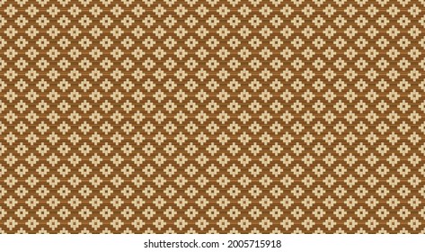 Thin bamboo-stripes Basketwork Seamless pattern. Brown-orange natural colors - vector illustration. For decorating in natural style.