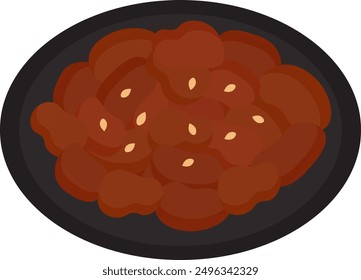 Carne fina marinada en una salsa dulce y salada, asada a la perfección. Disfruta de sabores coreanos que miman tu lengua.