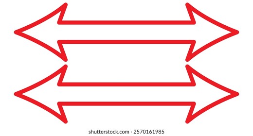 Thin black arrow pointing right. Long, straight-line arrow icon in white. Graphic illustration for direction symbols, up and down signs. Vector design eps 10 
