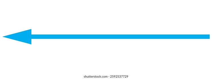 Thin black arrow pointing right. Long, straight-line arrow icon in white. Graphic illustration for direction symbols, up and down signs. Vector horizontal arrow variation isolated on white background